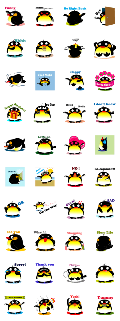 Round Emperor Penguin