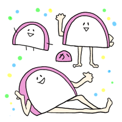 Red and white kamaboko