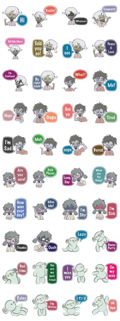 Zombie Chat Bubbles