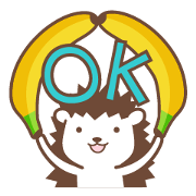 Usable hedgehog sticker