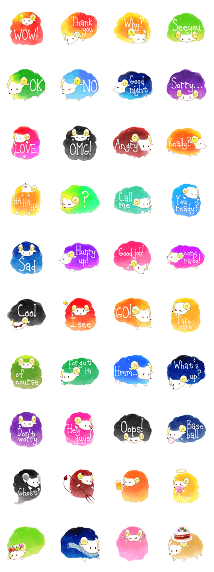 Iridescent sheep