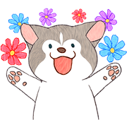 Siberian husky stickers