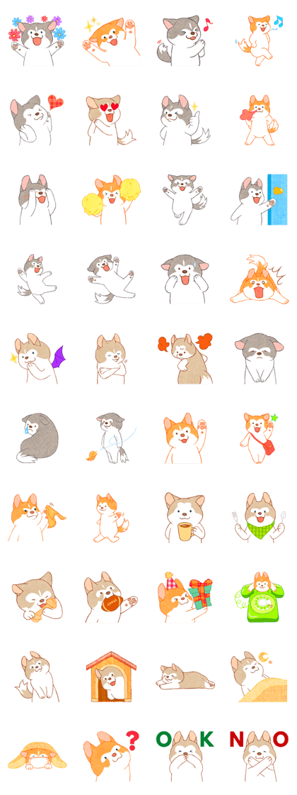Siberian husky stickers