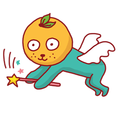Lovely orange sticker