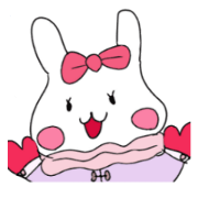 Girl rabbit.Warm my heart