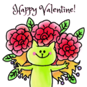 Sticker of St. Valentine's Day