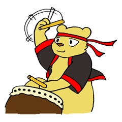 Japanese drum bear "Hibiki"