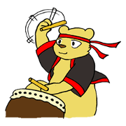 Japanese drum bear "Hibiki"