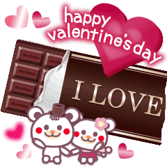 Happy Valentine S Day Chocolate Bear Line Stickers Line Store