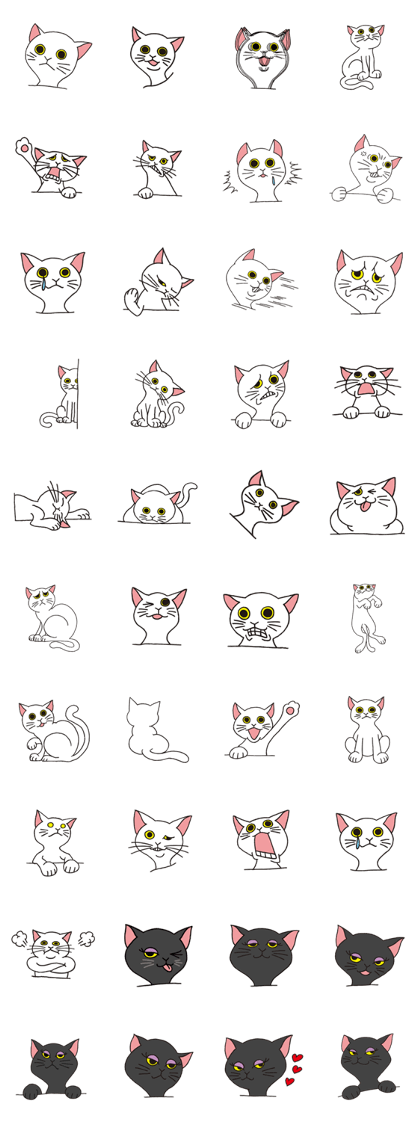 FoolishButPrettyWhiteCat&SexyBlackCat