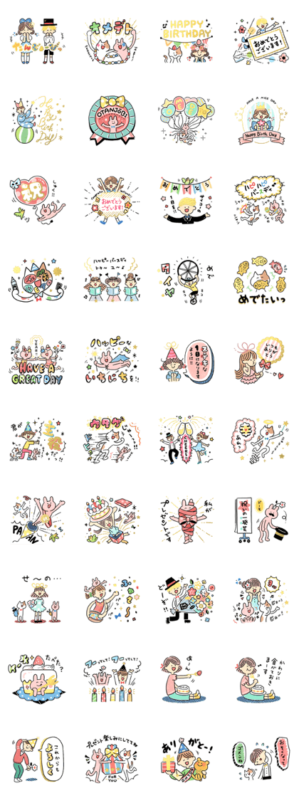 birthday stickers