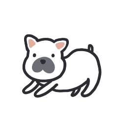 French Bulldog cute stickers