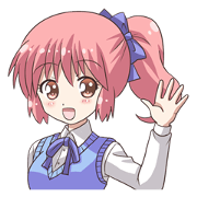 Sticker of an docile high school girl