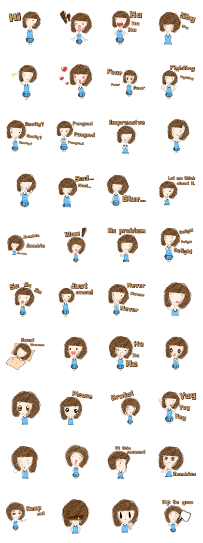 Children curly hair