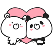 bear & panda with LOVE