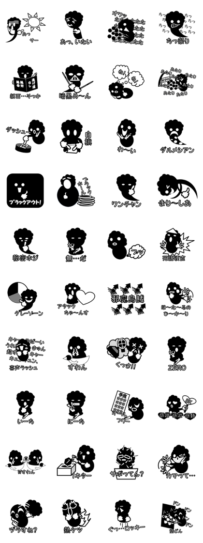 Black joke Sticker.