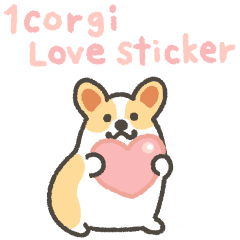 Corgi's LOVE sticker
