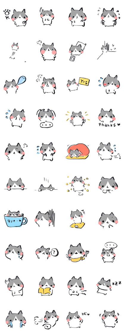 Hi, Hachiware cat