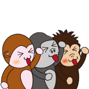 Ape gorilla chimpanzee & Human