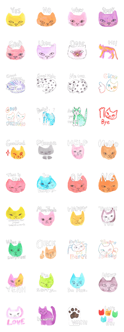 Colorful and Artistic Cats