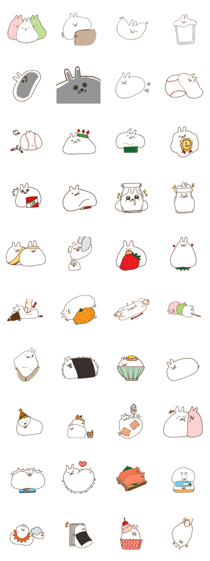 strange rabbit sticker