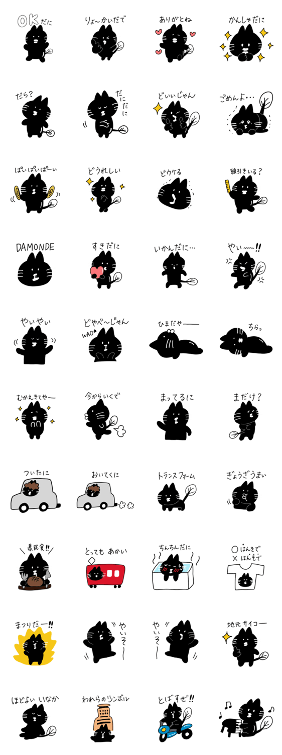 ねこうなぎの遠州弁スタンプ Lineクリエイターズスタンプ Stamplist