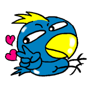 Whimsical parrot David and Emmie No3