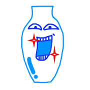 The blue-and-white porcelain