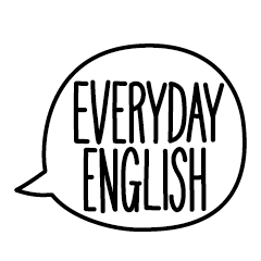 Speech bubbles with EVERYDAY ENGLISH 