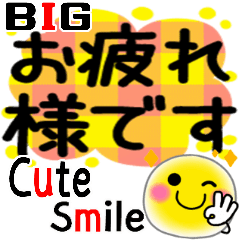 Cute Stylish Smile Big Word Big Sticker