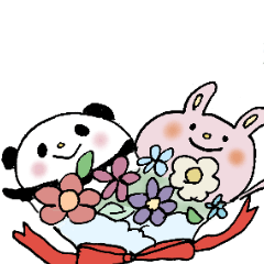 Panda and rabbit everyday