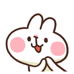 Cute white rabbit stickers(Thai)