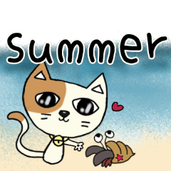 Cute cat summer version