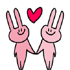 A Pink Rabbit.