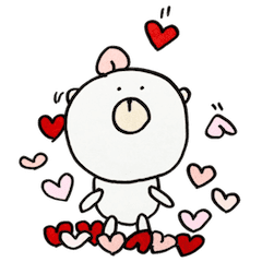 Love Love Love By 白クマ もぐもぐ Line スタンプ Line Store Love Love Love By 白クマ もぐもぐ Line スタンプ Line Store