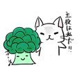 猫とブロッコリー