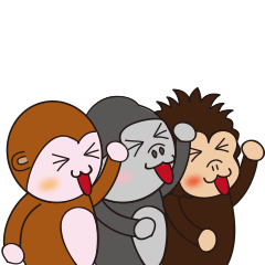 Ape Gorilla Chimpanzee With Human Line Stickers Line Store Ape Gorilla Chimpanzee With Human Line Stickers Line Store