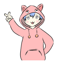 Kawaii rabbit cat hoodie sticker