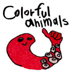 Colorful animals sticker