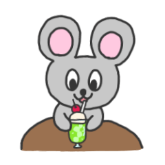 Cute mouse daily sticker
