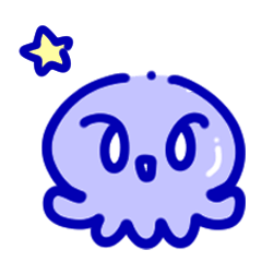 purple octopus Sticker