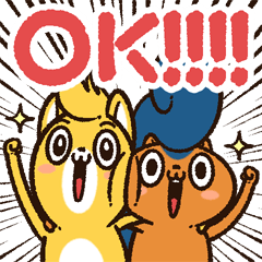 Tsupparisu & Shateinu Greeting sticker