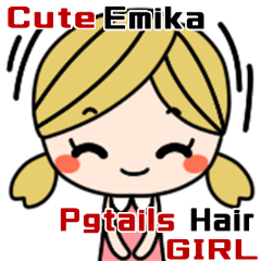 Cute Pgtails Hair GIRL Basic Sticker