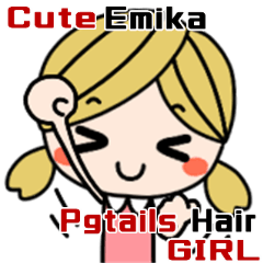 Cute Emi Pgtails Hair GIRL Sticker