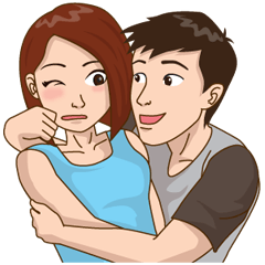 Romantic Couple In Love LINE stickers LINE STORE