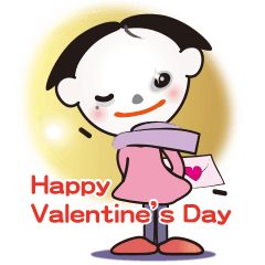 The sticker of Happy Valentine & SETUBUN