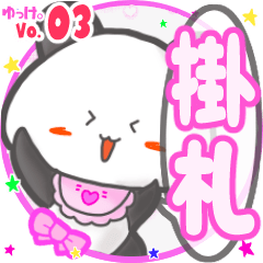 Panda's name sticker MY010720N25