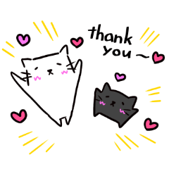 Kawaii cats [Shiro and Kuro]