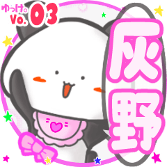Panda's name sticker MY010720N13