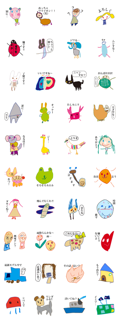 Funny scribblings of kids